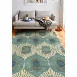 Chelsea Aqua 8 ft. x 10 ft. (7'6" x 9'6") Geometric Contemporary Area Rug by BASHIAN -BASHIAN Shop aqua bashian area rugs 649652134116 31 1000