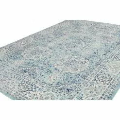Everek Aqua 9 ft. x 12 ft. (8'6" x 11'6") Floral Transitional Area Rug by BASHIAN -BASHIAN Shop aqua bashian area rugs 649652240855 31 1000