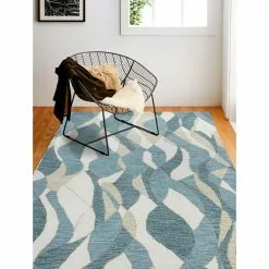 Greenwich Aqua 9 ft. x 12 ft. (8'6" x 11'6") Abstract Contemporary Area Rug by BASHIAN -BASHIAN Shop aqua bashian area rugs 649652287577 31 1000