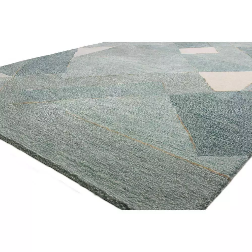 Greenwich Aqua 9 ft. x 12 ft. (8'6" x 11'6") Abstract Contemporary Area Rug by BASHIAN 2 Greenwich Aqua 9 ft. x 12 ft. (8'6" x 11'6") Abstract Contemporary Area Rug by BASHIAN - Image 2