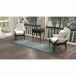 Lanai Aqua 3 ft. x 8 ft. Geometric Transitional Indoor/Outdoor Runner Rug by BASHIAN -BASHIAN Shop aqua bashian area rugs 649652310602 31 1000