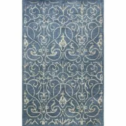 Greenwich Azure 8 ft. x 10 ft. (7'9" x 9'9") Floral Transitional Area Rug by BASHIAN
