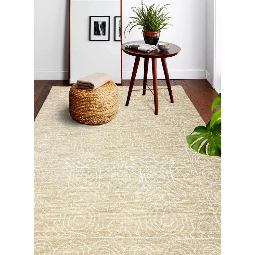 Venezia Biscuit 9 ft. x 12 ft. (8 ft. 6 in. x 11 ft. 6 in.) Floral Transitional Area Rug by BASHIAN 2 Venezia Biscuit 9 ft. x 12 ft. (8 ft. 6 in. x 11 ft. 6 in.) Floral Transitional Area Rug by BASHIAN - Image 2