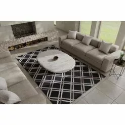 Santa Fe Black 4 ft. x 6 ft. Geometric Contemporary Accent Rug by BASHIAN -BASHIAN Shop black bashian area rugs 649652309637 31 1000