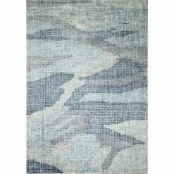 Luminous Blue 8 ft. x 10 ft. (7 ft. 6 in. x 9 ft. 6 in.) Abstract Contemporary Area Rug by BASHIAN