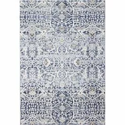 Sevilla Blue 4 ft. x 6 ft. (3 ft. 6 in. x 5 ft. 6 in.) Floral Transitional Accent Area Rug by BASHIAN