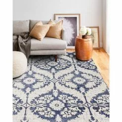 Sevilla Blue 4 ft. x 6 ft. (3 ft. 6 in. x 5 ft. 6 in.) Floral Transitional Accent Area Rug by BASHIAN -BASHIAN Shop blue bashian area rugs 649652304847 31 1000