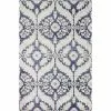 Sevilla Blue 4 ft. x 6 ft. (3 ft. 6 in. x 5 ft. 6 in.) Floral Transitional Accent Area Rug by BASHIAN