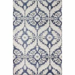 Sevilla Blue 4 ft. x 6 ft. (3 ft. 6 in. x 5 ft. 6 in.) Floral Transitional Accent Area Rug by BASHIAN