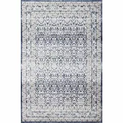 Sevilla Blue 8 ft. 6 in. x 11 ft. 6 in. Floral Transitional Area Rug by BASHIAN