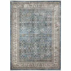 Century Blue 9 ft. x 12 ft. (8'6" x 11'6") Floral Transitional Area Rug by BASHIAN