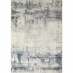 Cambridge Blue/Beige 3 ft. x 8 ft. (2'6" x 8') Geometric Transitional Runner by BASHIAN