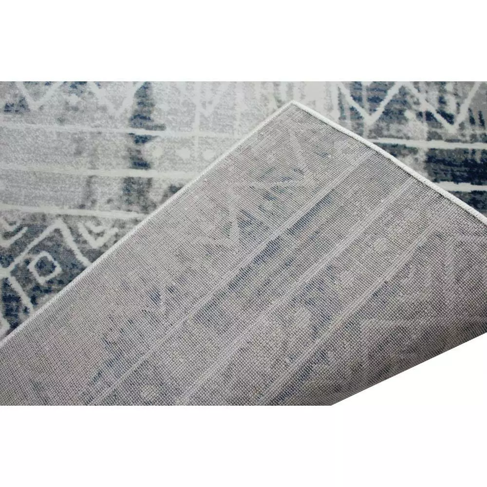 Cambridge Blue/Beige 3 ft. x 8 ft. (2'6" x 8') Geometric Transitional Runner by BASHIAN 3 Cambridge Blue/Beige 3 ft. x 8 ft. (2'6" x 8') Geometric Transitional Runner by BASHIAN - Image 3