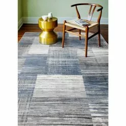 Cambridge Blue/Beige 9 ft. x 12 ft. (8'6" x 11'6") Striped Contemporary Area Rug by BASHIAN -BASHIAN Shop blue beige bashian area rugs 649652306049 31 1000