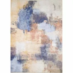 Everek Blue/Multi 3 ft. x 8 ft. Abstract Transitional Runner Rug by BASHIAN