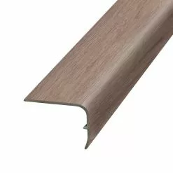 Cafe Au Lait 1.32 in. Thick x 1.88 in. Wide x 78.7 in. Length Vinyl Stair Nose Molding by PERFORMANCE ACCESSORIES