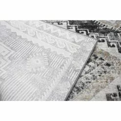Sierra Charcoal 5 ft. x 8 ft. (5'1" x 7'6") Geometric Transitional Area Rug by BASHIAN -BASHIAN Shop charcoal bashian area rugs 649652286020 66 1000