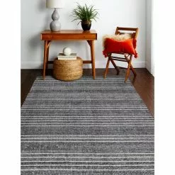 Savannah Charcoal 4 ft. x 6 ft. (3'6" x 5'6") Geometric Contemporary Accent Rug by BASHIAN -BASHIAN Shop charcoal bashian area rugs 649652296487 31 1000