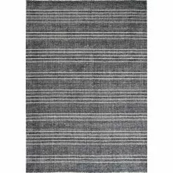 Savannah Charcoal 4 ft. x 6 ft. (3'6" x 5'6") Geometric Contemporary Accent Rug by BASHIAN