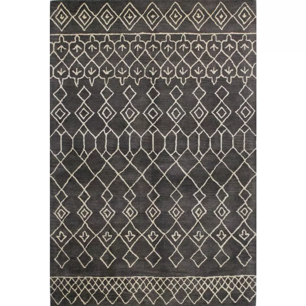 Chelsea Charcoal 10 ft. x 14 ft. (9'6" x 13'6") Moroccan Contemporary Area Rug by BASHIAN 1 Chelsea Charcoal 10 ft. x 14 ft. (9'6" x 13'6") Moroccan Contemporary Area Rug by BASHIAN