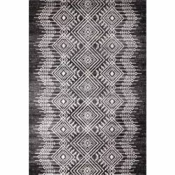 Tangier Charcoal 4 ft. x 6 ft. (3 ft. 6 in. x 5 ft. 6 in.) Geometric Contemporary Accent Rug by BASHIAN