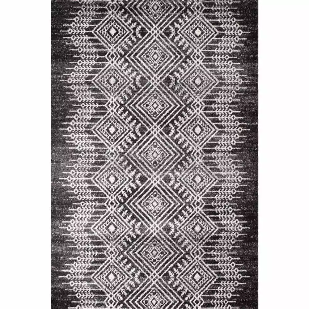 Tangier Charcoal 4 ft. x 6 ft. (3 ft. 6 in. x 5 ft. 6 in.) Geometric Contemporary Accent Rug by BASHIAN 1 Tangier Charcoal 4 ft. x 6 ft. (3 ft. 6 in. x 5 ft. 6 in.) Geometric Contemporary Accent Rug by BASHIAN