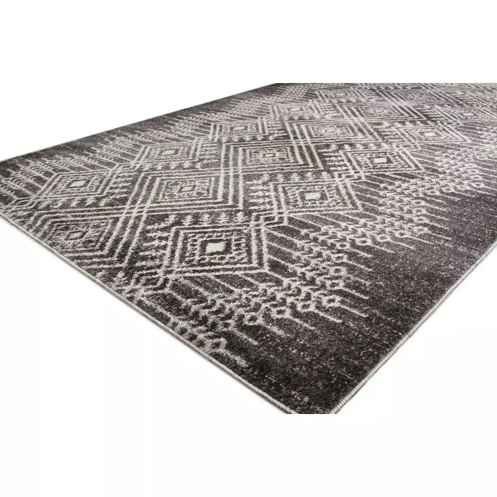 Tangier Charcoal 4 ft. x 6 ft. (3 ft. 6 in. x 5 ft. 6 in.) Geometric Contemporary Accent Rug by BASHIAN 2 Tangier Charcoal 4 ft. x 6 ft. (3 ft. 6 in. x 5 ft. 6 in.) Geometric Contemporary Accent Rug by BASHIAN - Image 2