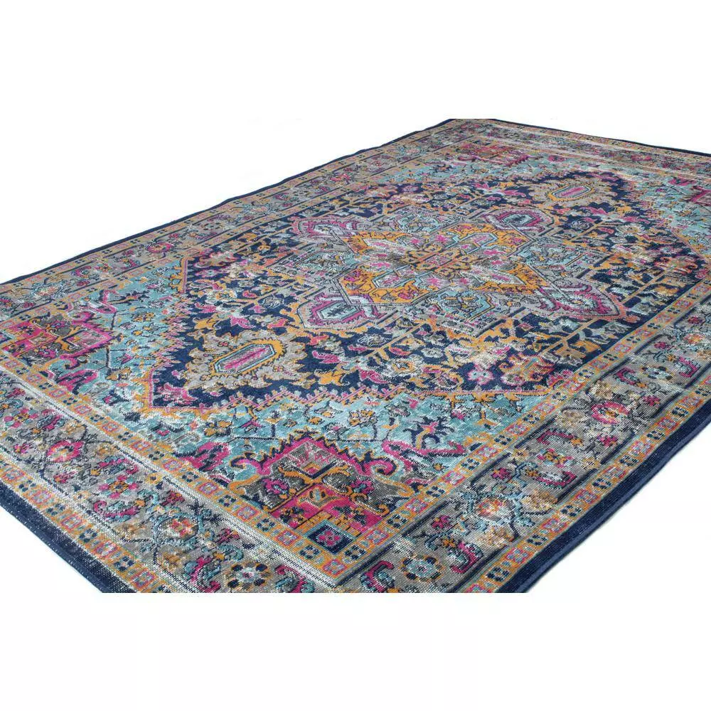 Heritage Dk. Blue 5 ft. x 8 ft. (5'3" x 7'6") Oriental Transitional Area Rug by BASHIAN 2 Heritage Dk. Blue 5 ft. x 8 ft. (5'3" x 7'6") Oriental Transitional Area Rug by BASHIAN - Image 2