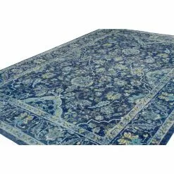 Everek Dk. Blue 4 ft. x 6 ft. (3'6" x 5'6") Floral Transitional Accent Rug by BASHIAN -BASHIAN Shop dk blue bashian area rugs 649652243207 31 1000