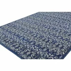 Everek Dk. Blue 8 ft. x 10 ft. (7'6" x 9'6") Floral Transitional Area Rug by BASHIAN -BASHIAN Shop dk blue bashian area rugs 649652246833 31 1000