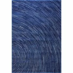 Everek Dk. Blue 9 ft. x 12 ft. (8'6" x 11'6") Abstract Contemporary Area Rug by BASHIAN