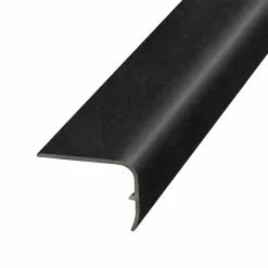 Ebony 1.32 in. T x 1.88 in. W x 78.7 in. L Vinyl Stair Nose Molding by PERFORMANCE ACCESSORIES