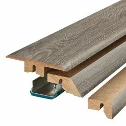 Flint Grey 0.75 in. T x 2.37 in. W x 78.7 in. L Laminate 4-in-1 Molding by PERFORMANCE ACCESSORIES