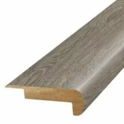Flint Grey 0.75 in. T x 2.37 in. W x 78.7 in. L Laminate Stair Nose Molding by PERFORMANCE ACCESSORIES