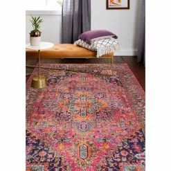 Heritage Fuchsia 5 ft. x 8 ft. (5' x 7'6") Oriental Transitional Area Rug by BASHIAN -BASHIAN Shop fuchsia bashian area rugs 649652241425 31 1000