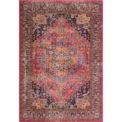 Heritage Fuchsia 5 ft. x 8 ft. (5' x 7'6") Oriental Transitional Area Rug by BASHIAN