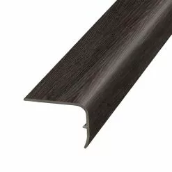 Graphite 1.32 in. T x 1.88 in. W x 78.7 in. L Vinyl Stair Nose Molding by PERFORMANCE ACCESSORIES
