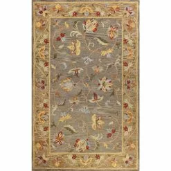 Venezia Grey 8 ft. x 10 ft. (7'6" x 9'6") Floral Transitional Area Rug by BASHIAN