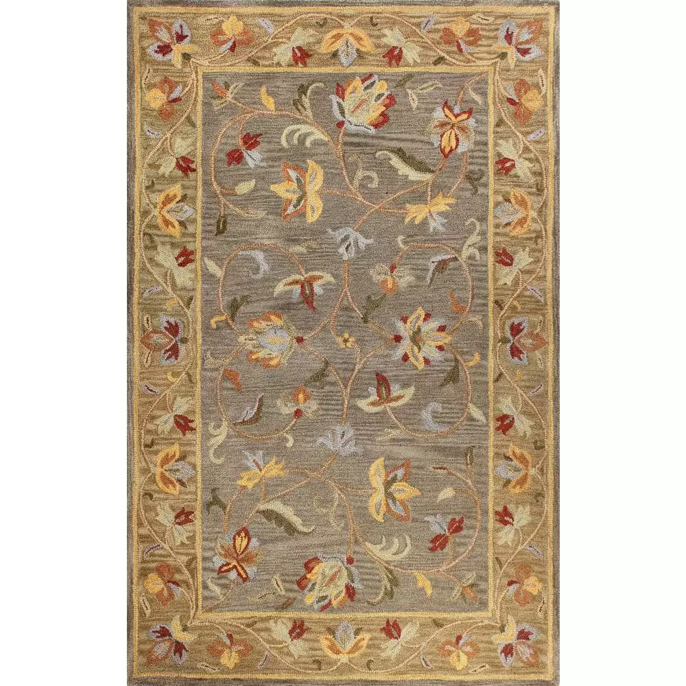 Venezia Grey 8 ft. x 10 ft. (7'6" x 9'6") Floral Transitional Area Rug by BASHIAN 1 Venezia Grey 8 ft. x 10 ft. (7'6" x 9'6") Floral Transitional Area Rug by BASHIAN