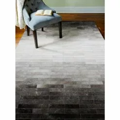 Santa Fe Grey 8 ft. x 10 ft. Striped Contemporary Area Rug by BASHIAN -BASHIAN Shop grey bashian area rugs 649652122519 31 1000