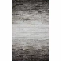 Santa Fe Grey 8 ft. x 10 ft. Striped Contemporary Area Rug by BASHIAN