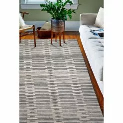 Chelsea Grey 5 ft. x 8 ft. (5' x 7'6") Striped Contemporary Area Rug by BASHIAN -BASHIAN Shop grey bashian area rugs 649652125527 31 1000