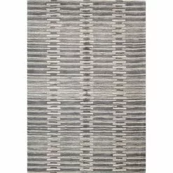 Chelsea Grey 5 ft. x 8 ft. (5' x 7'6") Striped Contemporary Area Rug by BASHIAN
