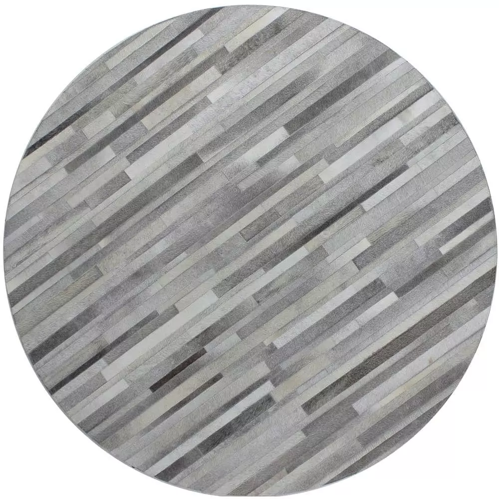 Santa Fe Grey 8 ft. x 8 ft. Striped Contemporary Area Rug by BASHIAN 1 Santa Fe Grey 8 ft. x 8 ft. Striped Contemporary Area Rug by BASHIAN