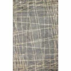 Greenwich Grey 4 ft. x 6 ft. (3'9" x 5'9") Geometric Contemporary Accent Rug by BASHIAN
