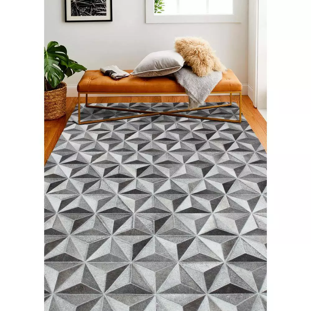Santa Fe Grey 5 ft. x 8 ft. Geometric Contemporary Area Rug by BASHIAN 6 Santa Fe Grey 5 ft. x 8 ft. Geometric Contemporary Area Rug by BASHIAN - Image 6