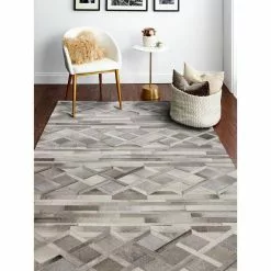 Santa Fe Grey 9 ft. x 12 ft. Geometric Contemporary Area Rug by BASHIAN -BASHIAN Shop grey bashian area rugs 649652279114 31 1000