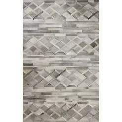 Santa Fe Grey 9 ft. x 12 ft. Geometric Contemporary Area Rug by BASHIAN