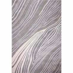Greenwich Grey 4 ft. x 6 ft. (3'9" x 5'9") Abstract Contemporary Accent Rug by BASHIAN