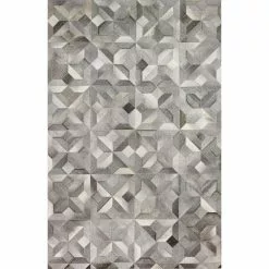 Santa Fe Grey 9 ft. x 12 ft. Geometric Contemporary Area Rug by BASHIAN